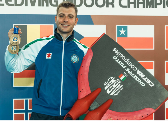 Giuseppe Fusto brilla ai Campionati Mondiali di Apnea a Belgrado